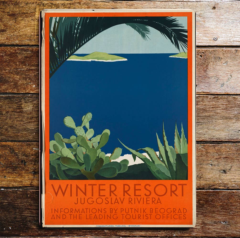 Winter Sport Ocean View | Metal Wall Sign