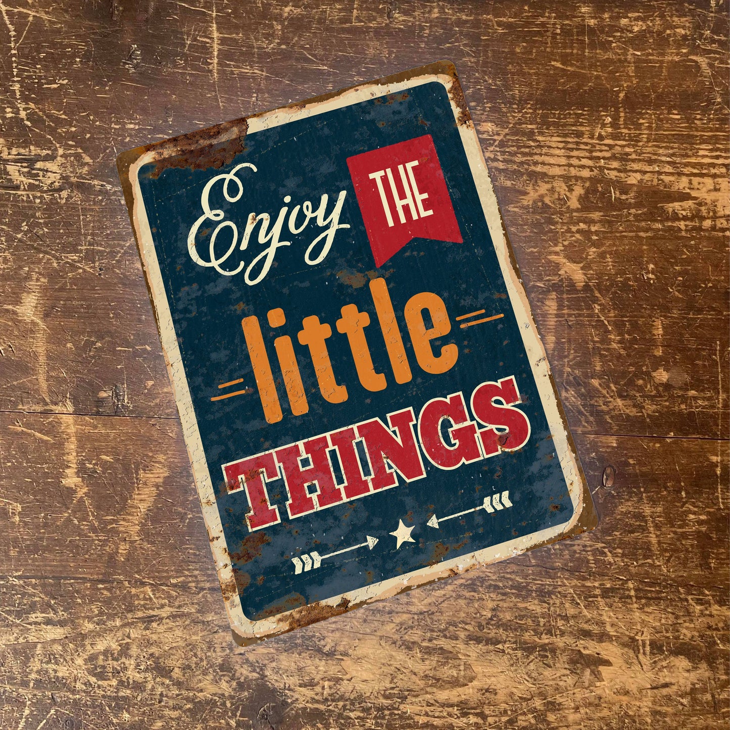 Enjoy Little Things | Metal Wall Sign Plaque