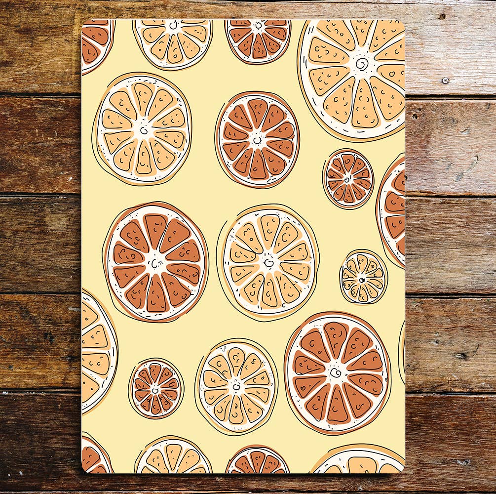 70's style Orange slices kitchen | Metal Wall Sign