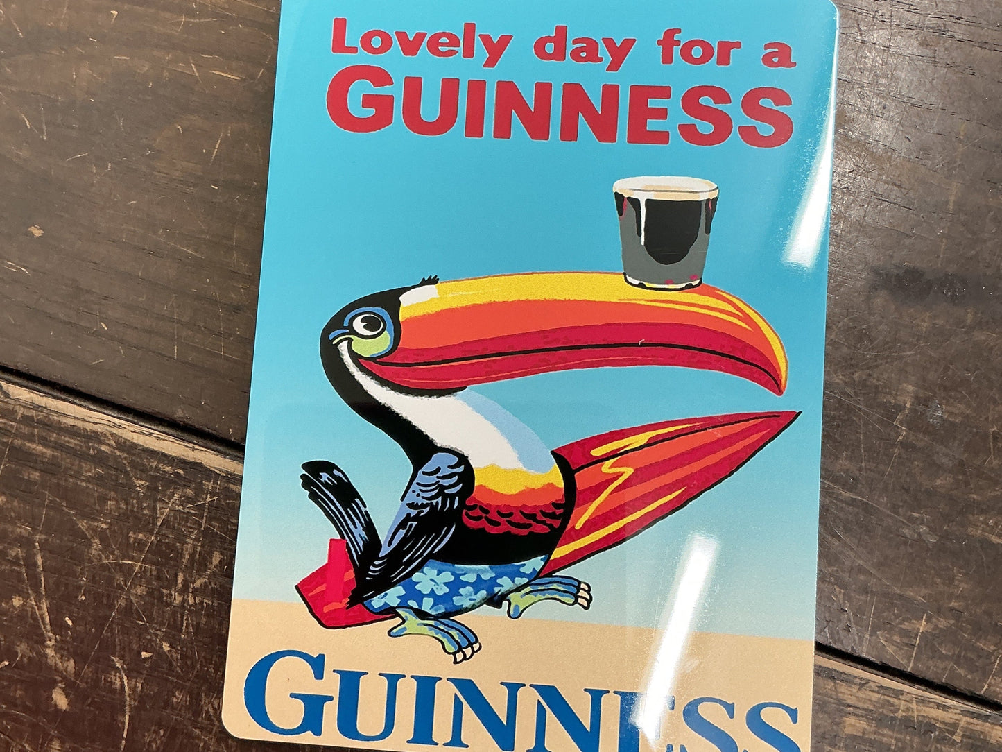 Lovely Day For A Guinness Toucans beach | Metal Sign