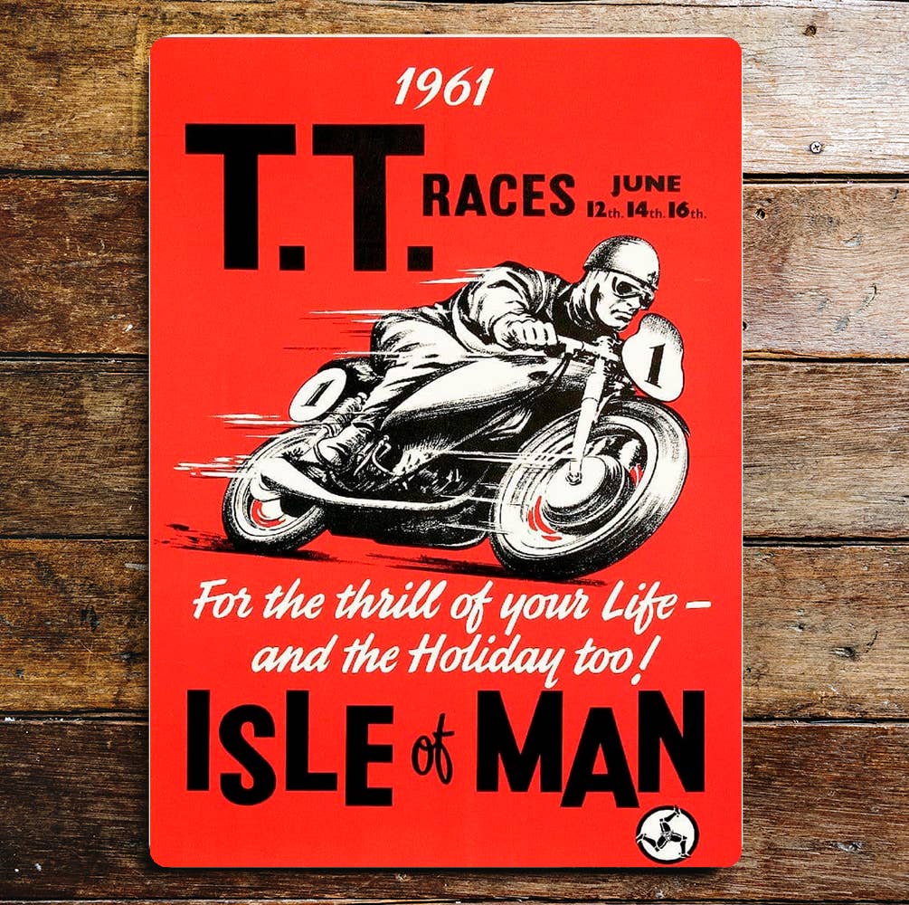 TT Isle of Man | Metal Advertising Wall Sign