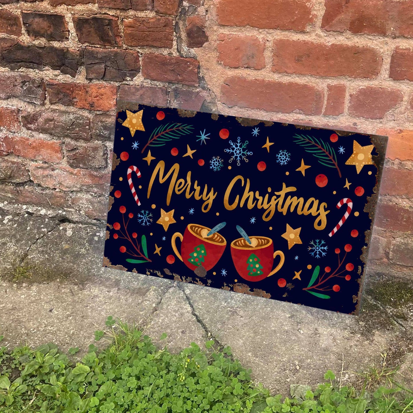 Merry Christmas | Metal Vintage Wall Sign