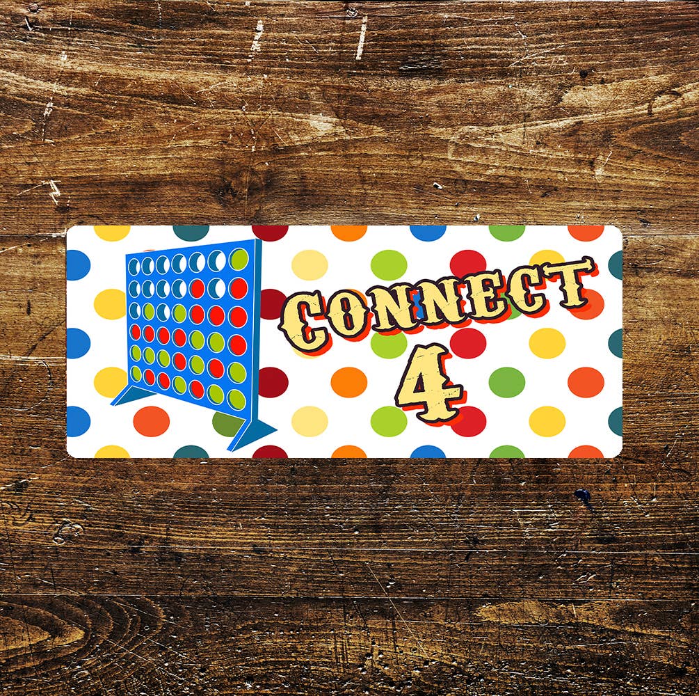 CONNECT 4 Notice Games Room art | Metal Sign