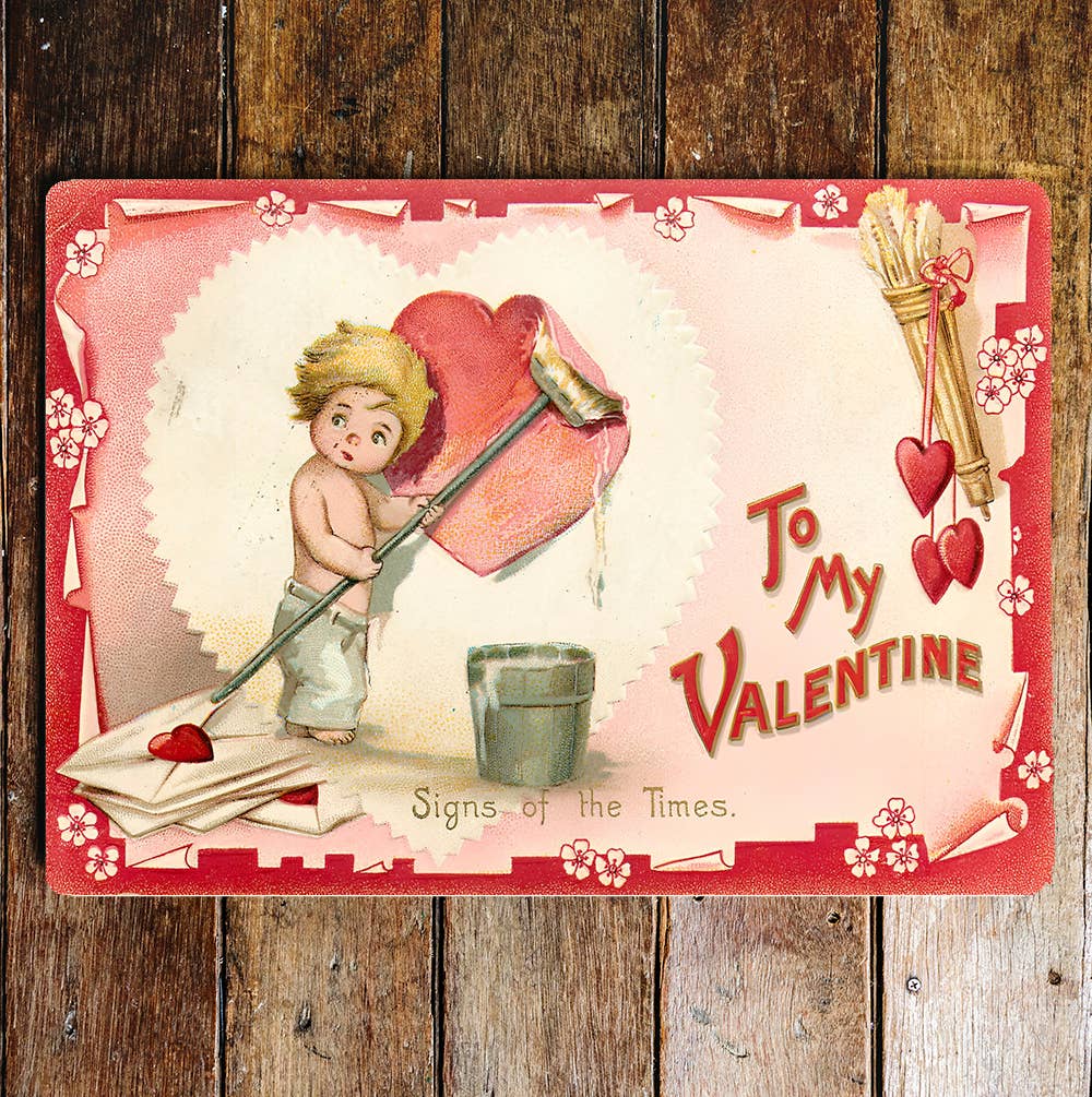 Valentine of times vintage style | Metal Sign Plaque