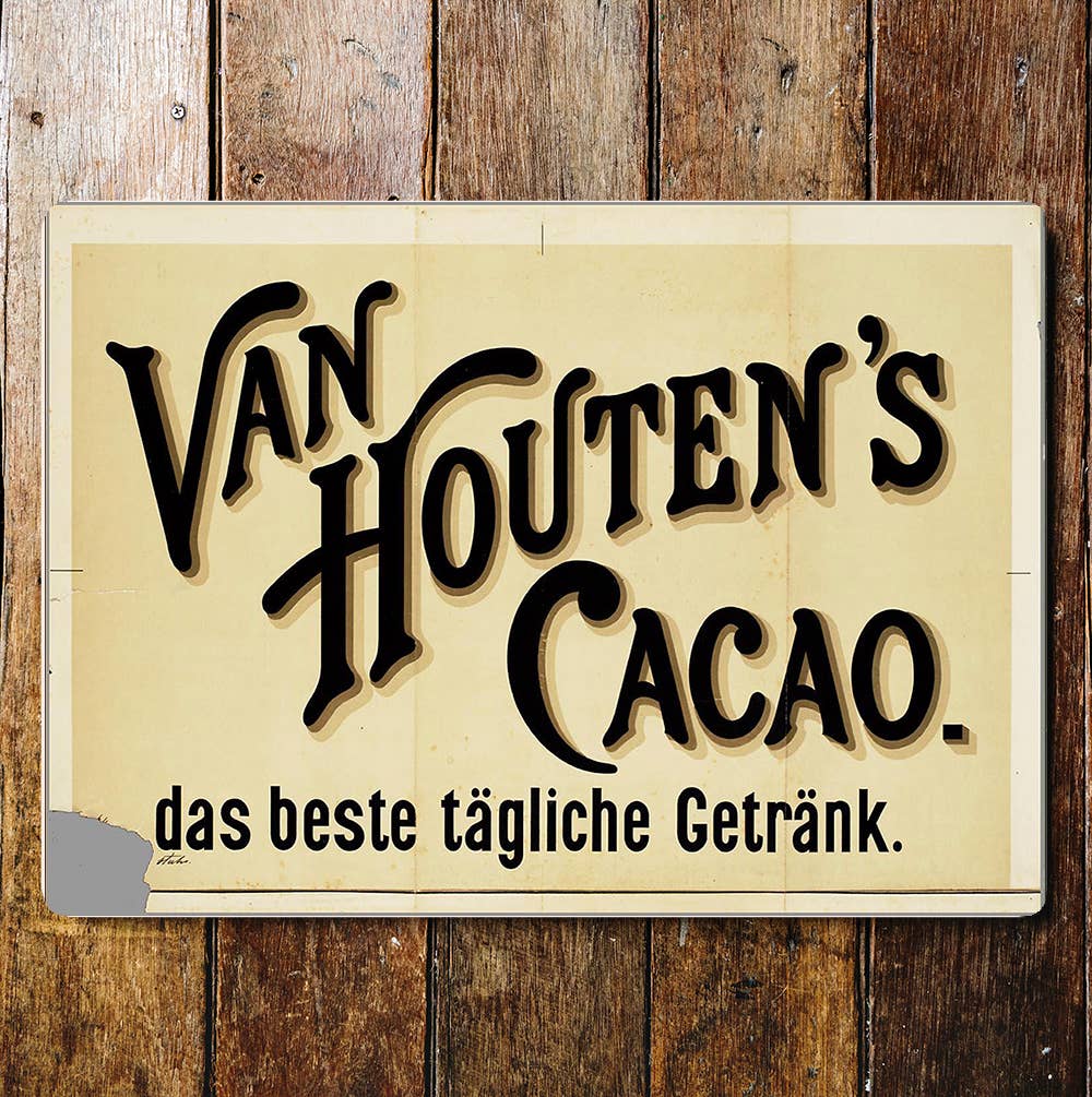 Van Houten's Cacao | Metal Sign Plaque