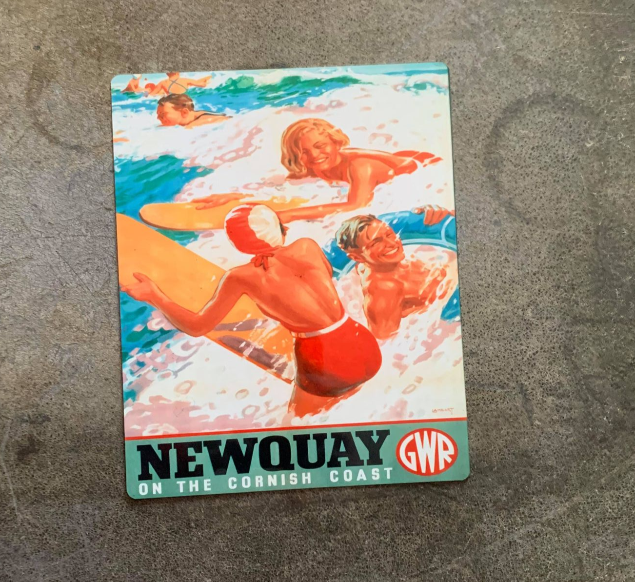 Newquay Cornish Coast GWR | Metal Travel Wall Sign