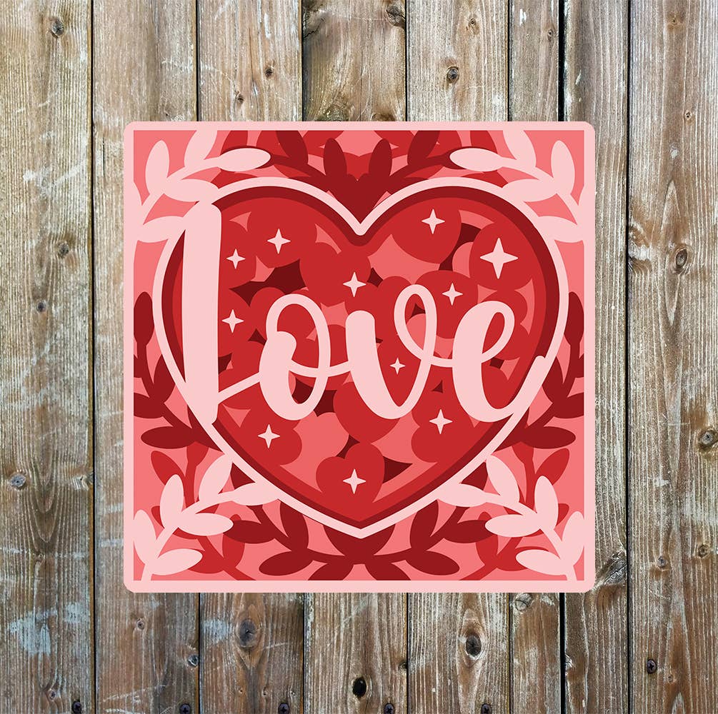 Love Heart valentine | Metal Sign Plaque Square