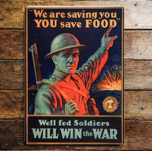 We are saving You You Save Food Well | Metal Sign