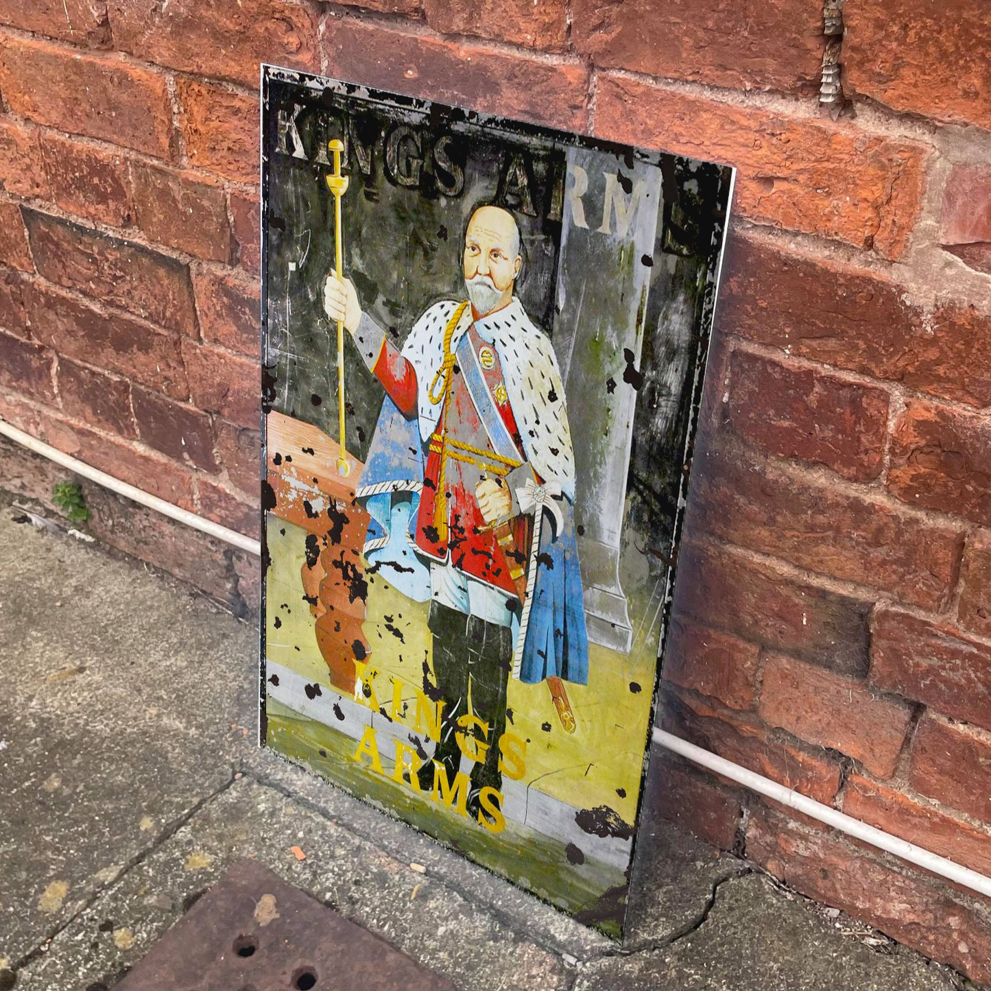 Pub Sign Kings Arm Metal Advertising Wall Sign