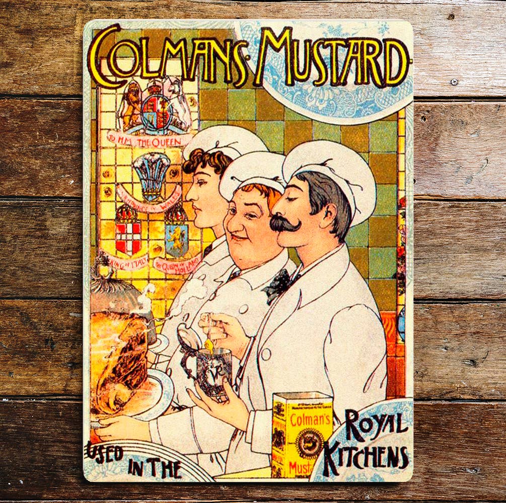 Colmans Mustard Chef | Metal Advertising Wall Sign