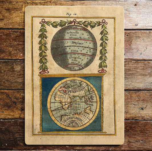 Map vintage art | Metal Sign Plaque