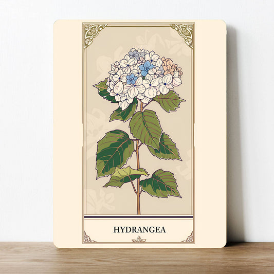 Hydrangea Flower Vintage | Metal Sign Plaque