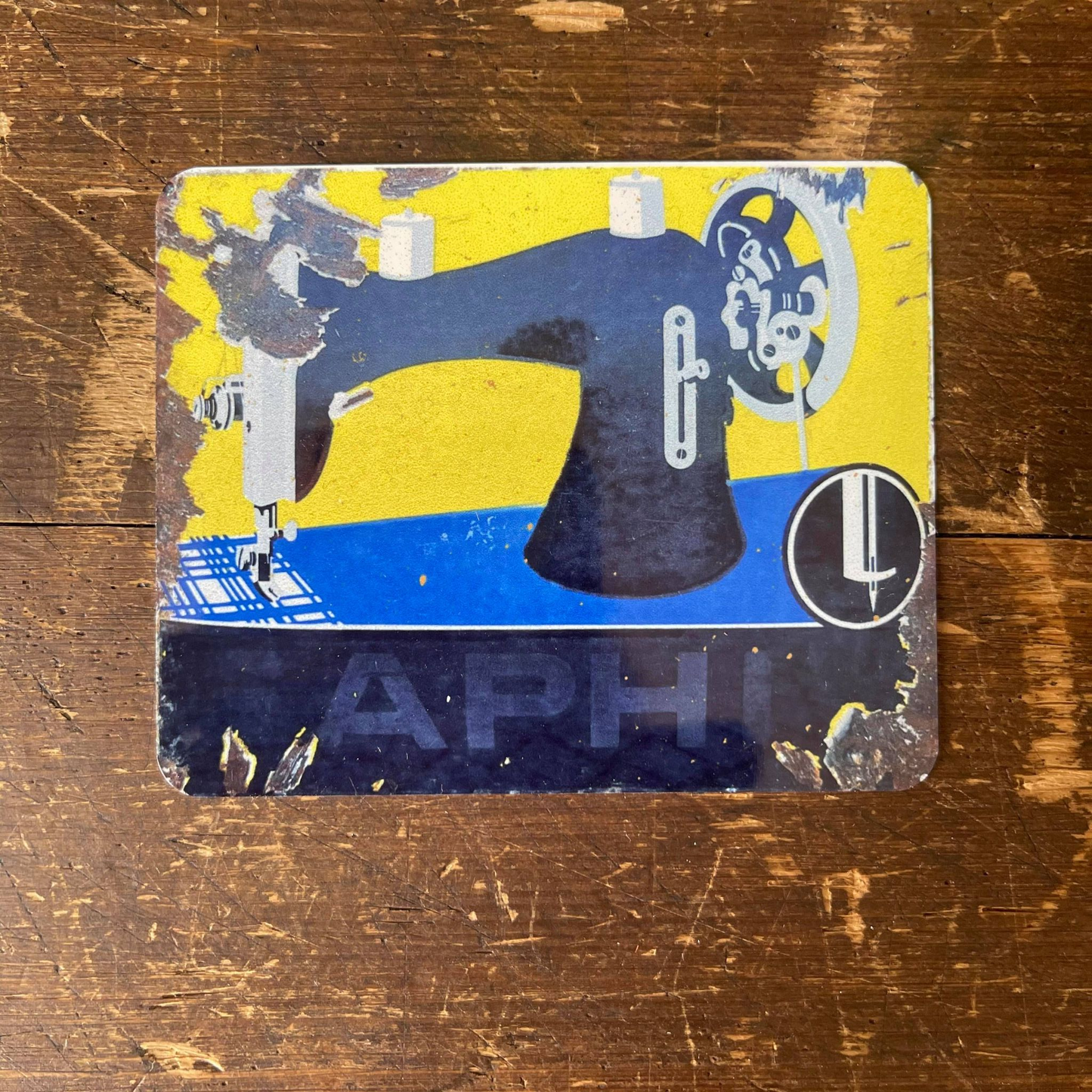 Saphi Sewing Machine Metal Sign Plaque