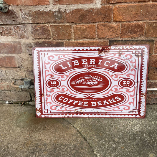 Fresh Roast Coffee bean | Metal Vintage Wall Sign