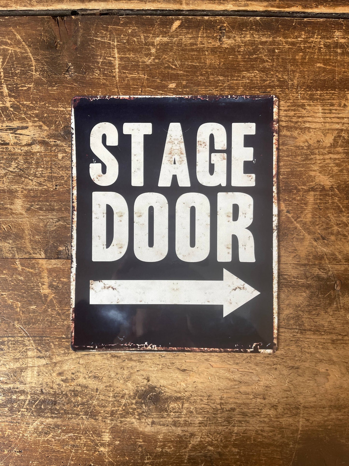 Stage Door Metal Advertising Wall Sign