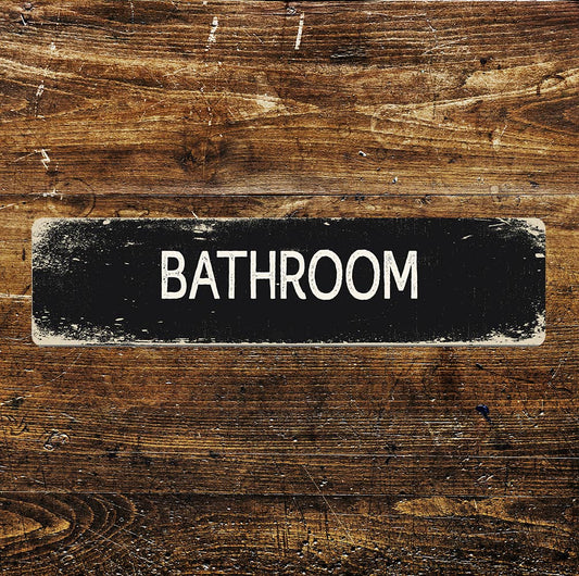 Bathroom Pub Bar Sign | Metal Sign Plaque Long