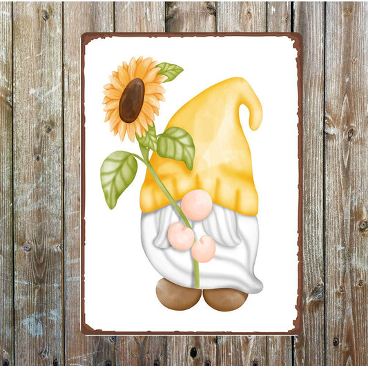 Magic elf sunflower vintage | Metal Sign Plaque