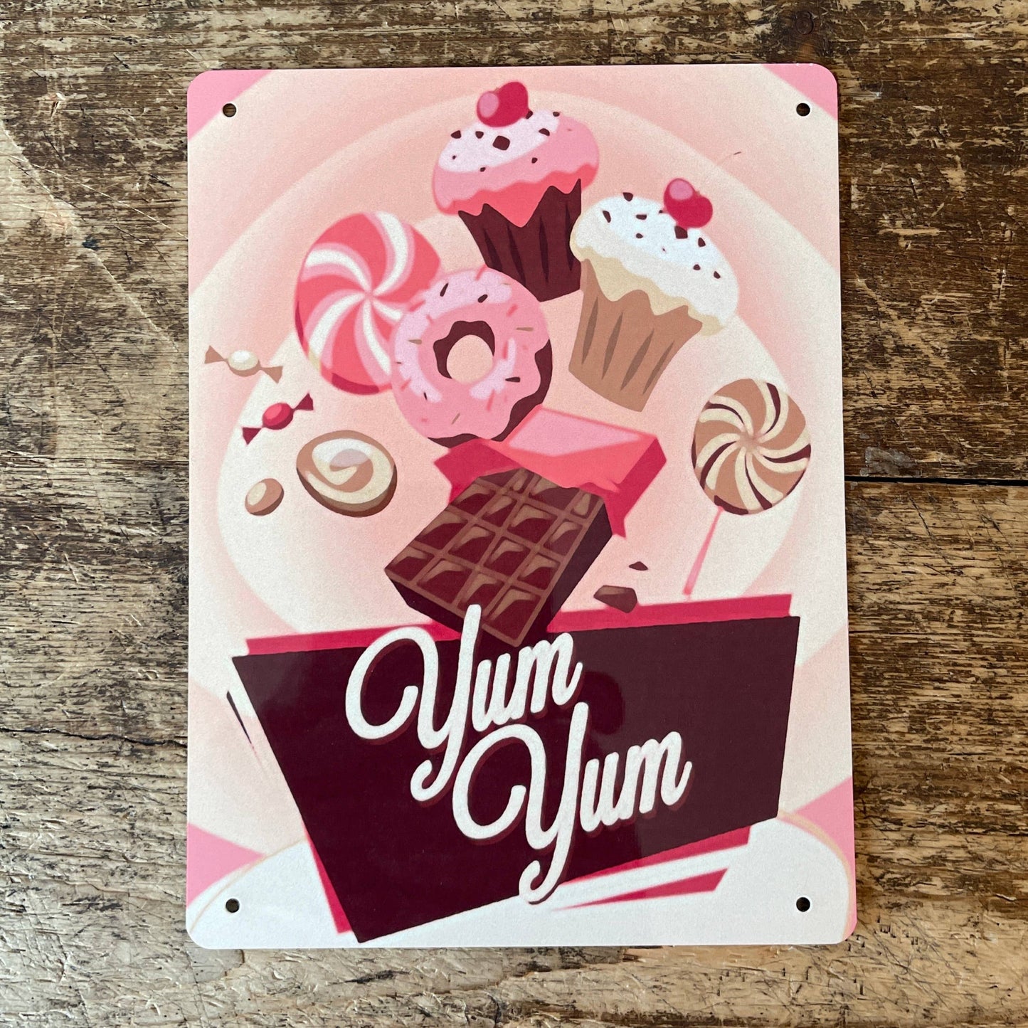 Yum Yum Cakes | Retro | Metal Wall Sign