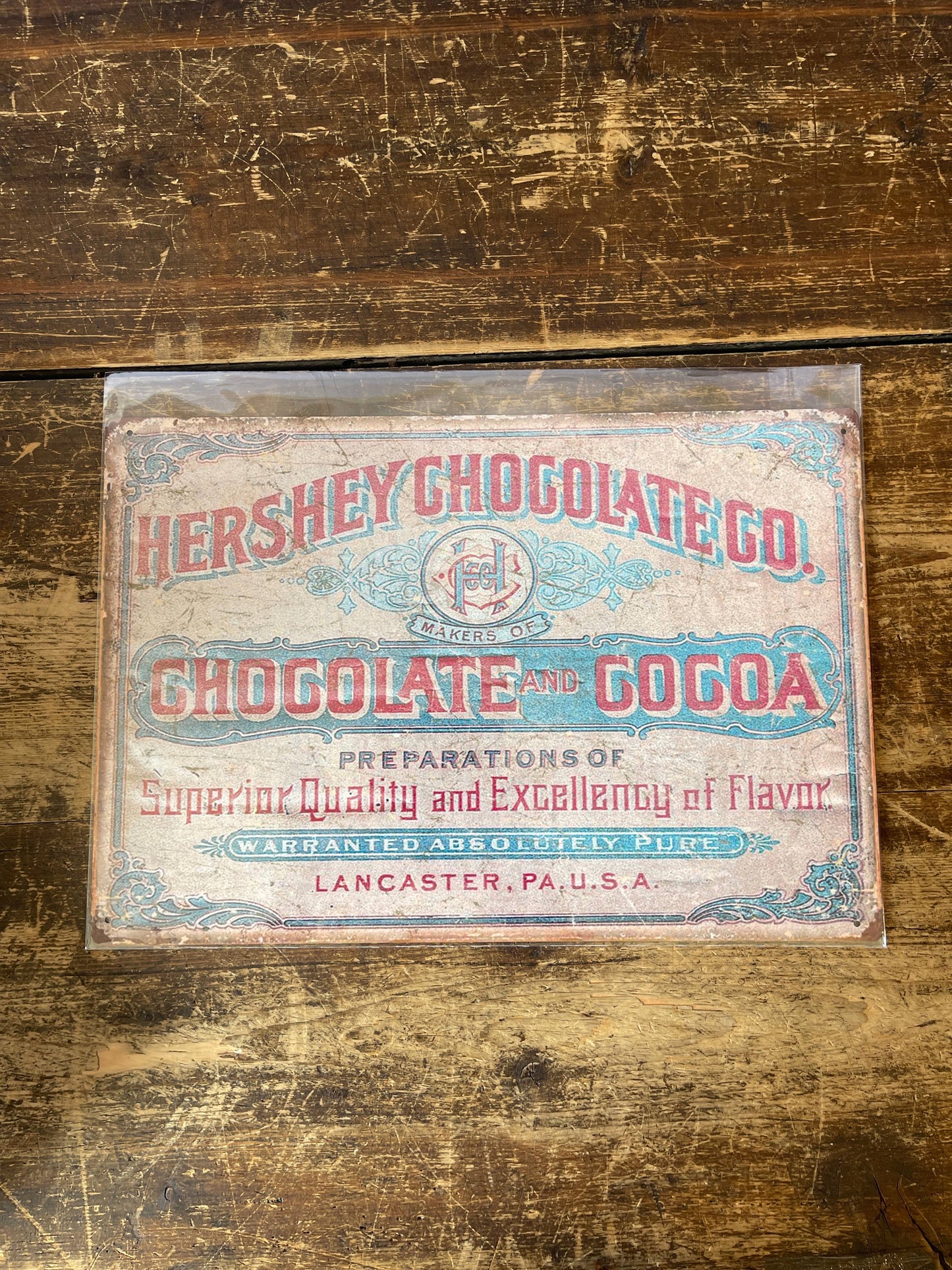 Hershey Chocolate and Cocoa | Metal Advertising Wall Sign