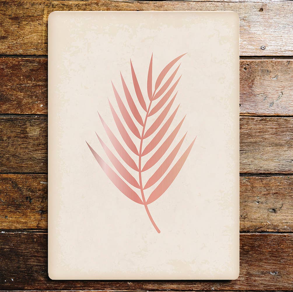 Pink leaf nature Metal Sign Plaque