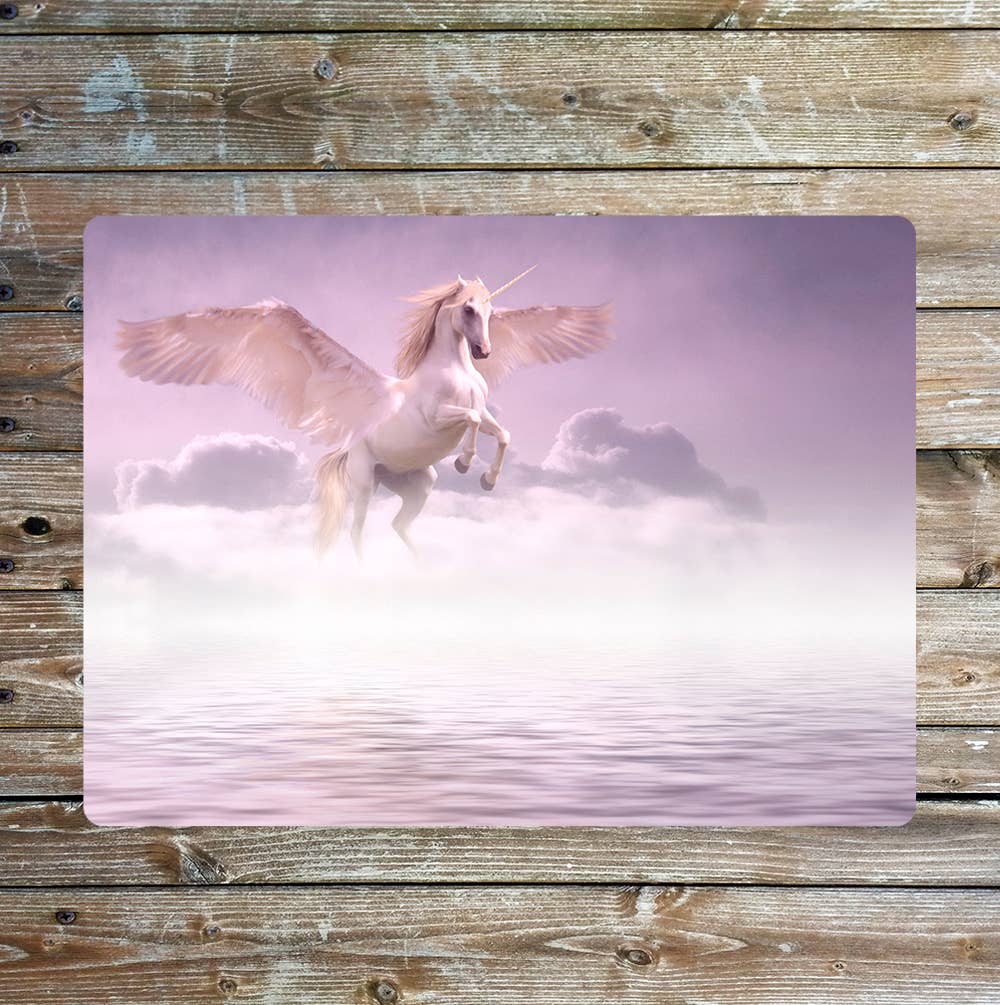 Unicorn Style Pegasus Enchanted Art  | Metal Sign Plaque