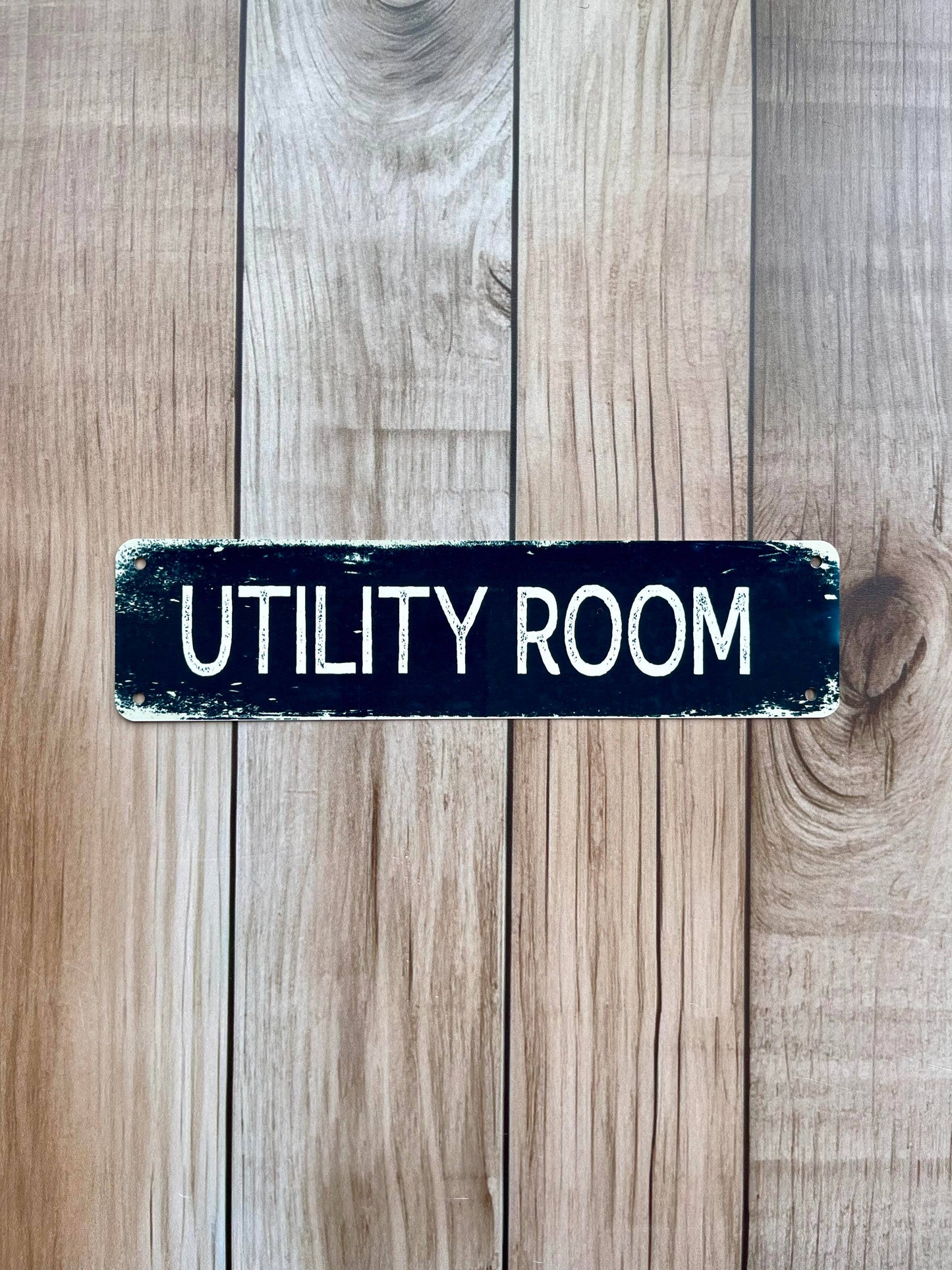 Utility Room | Metal Sign Plaque Long