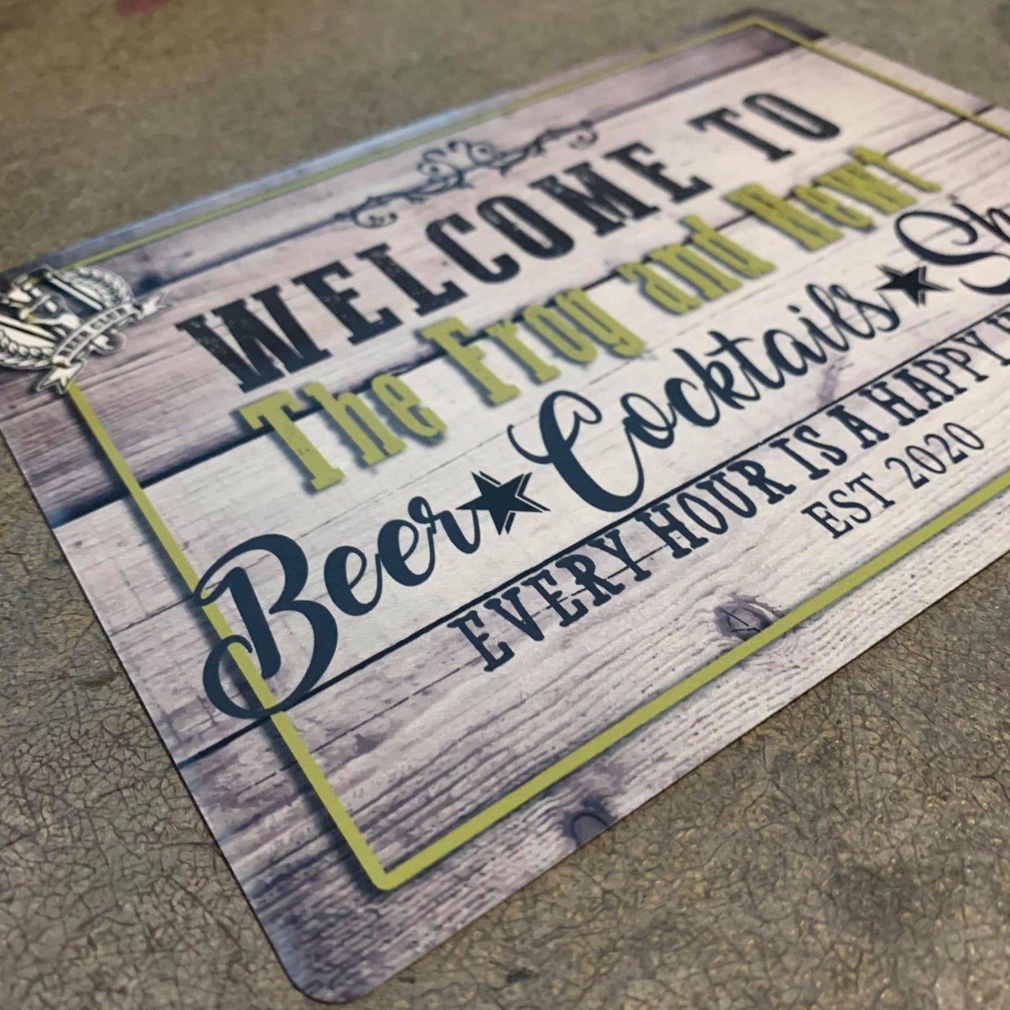 Tea Time Afternoon Tea Summer Sprig Metal Sign Plaque