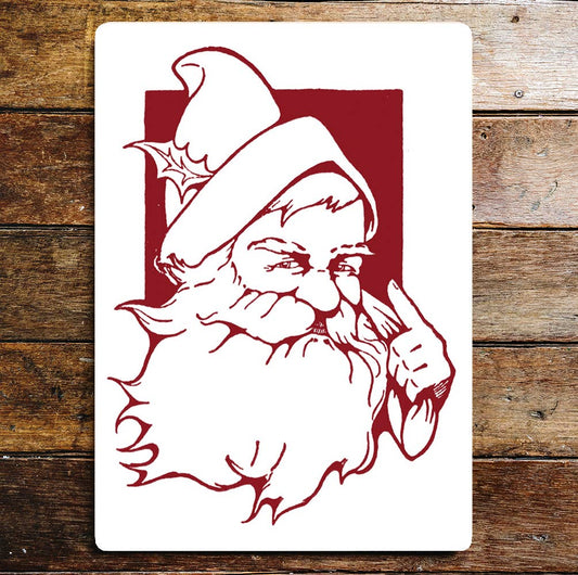 Christmas vintage Santa red Wall | Metal Sign Plaque