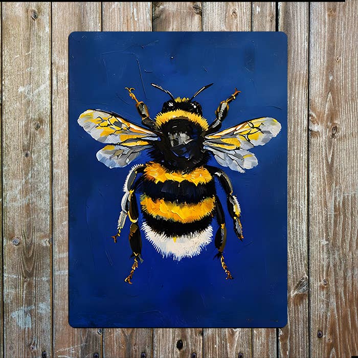Vibrant Bumblebee | Metal Sign Plaque