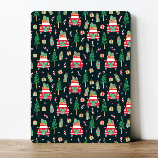 Driving home for Christmas Tree Presents | Metal Sign Plaque