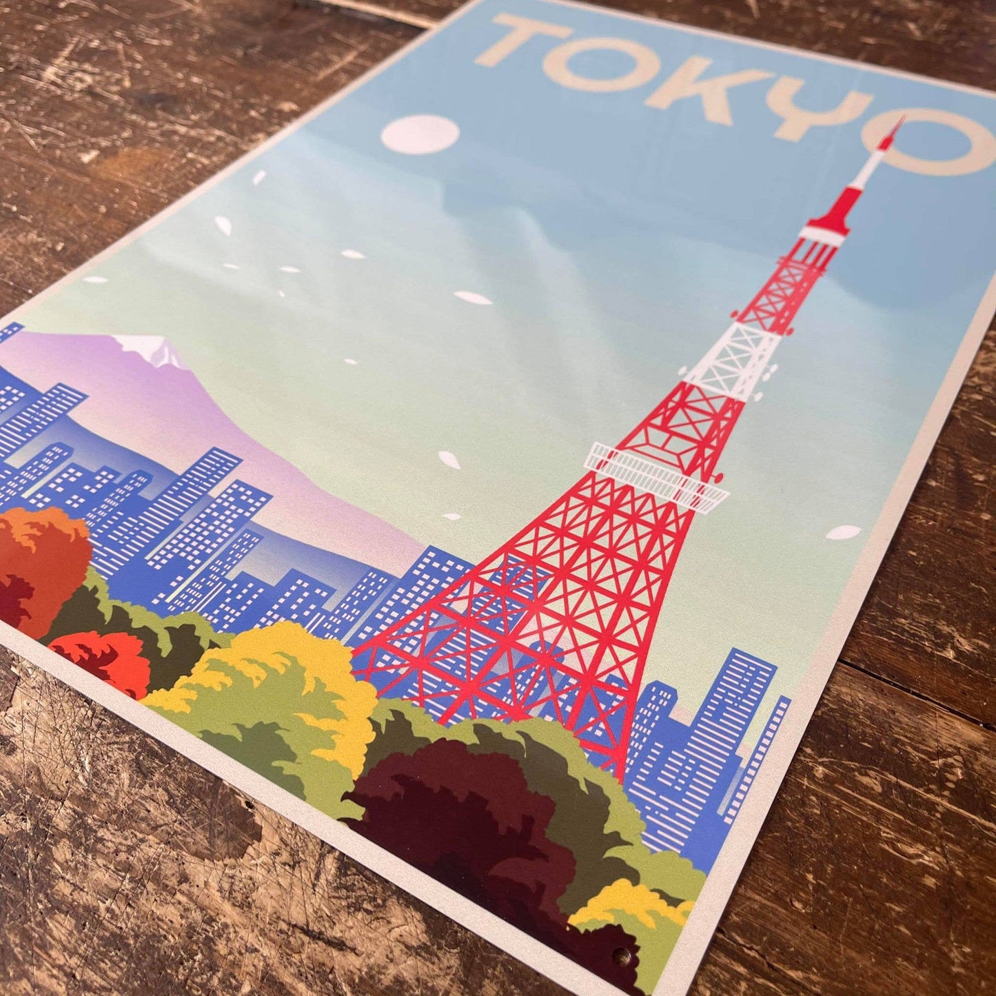 Tokyo Metal Travel Wall Sign