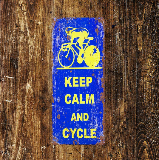 Keep Calm And Cycle - Bike - | Metal Vintage Wall Sign