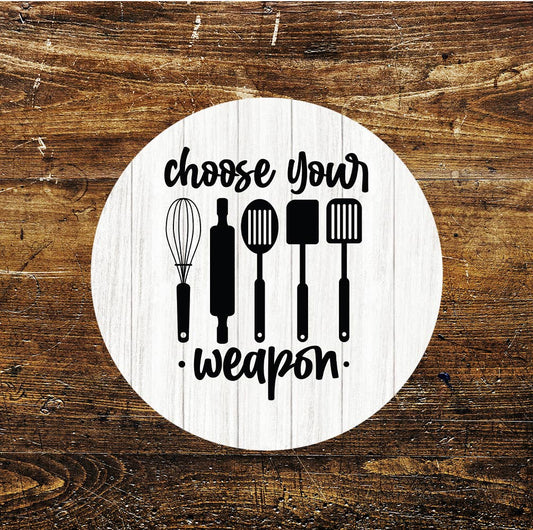Cooking Kitchen Fun Art Circle Metal Sign