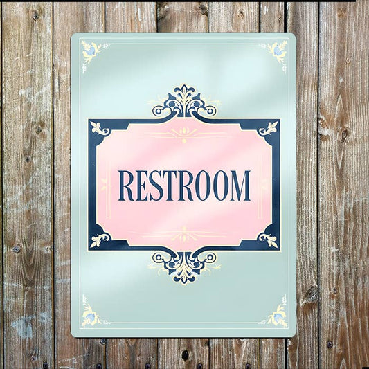Restroom | Vintage | Metal Sign Plaque