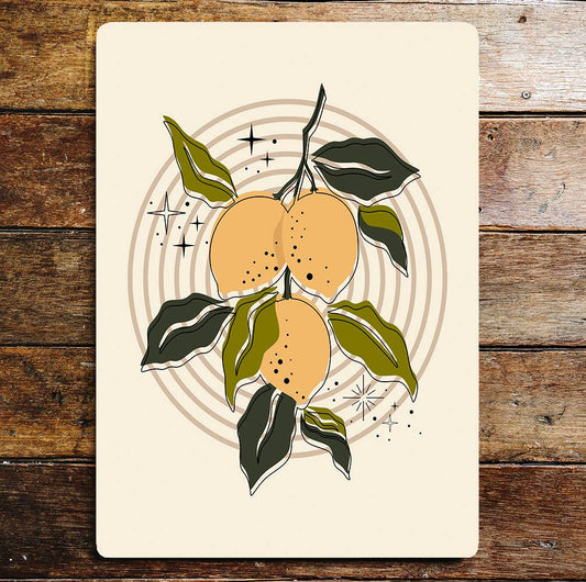 70's style Lemons | Metal Wall Sign