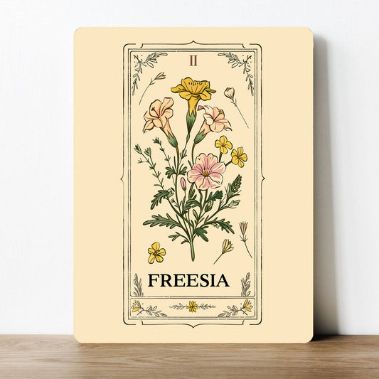 Freesia Flower Vintage | Metal Sign Plaque
