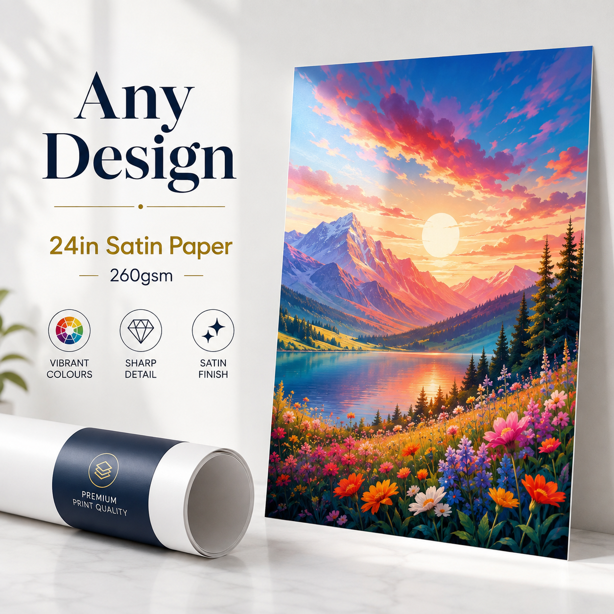 Paper Poster - Personalised Any Design , Any Image, Any Text Paper