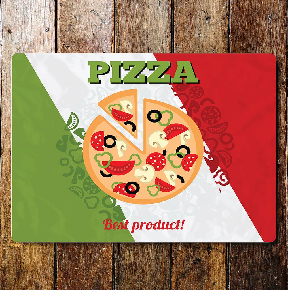 Italy Pizza Best | Metal Wall Sign Plaque