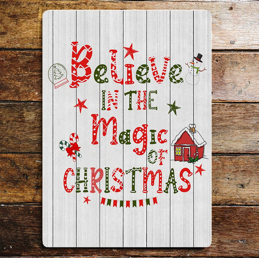 Believe in the magic of Christmas | Metal Vintage Wall Sign