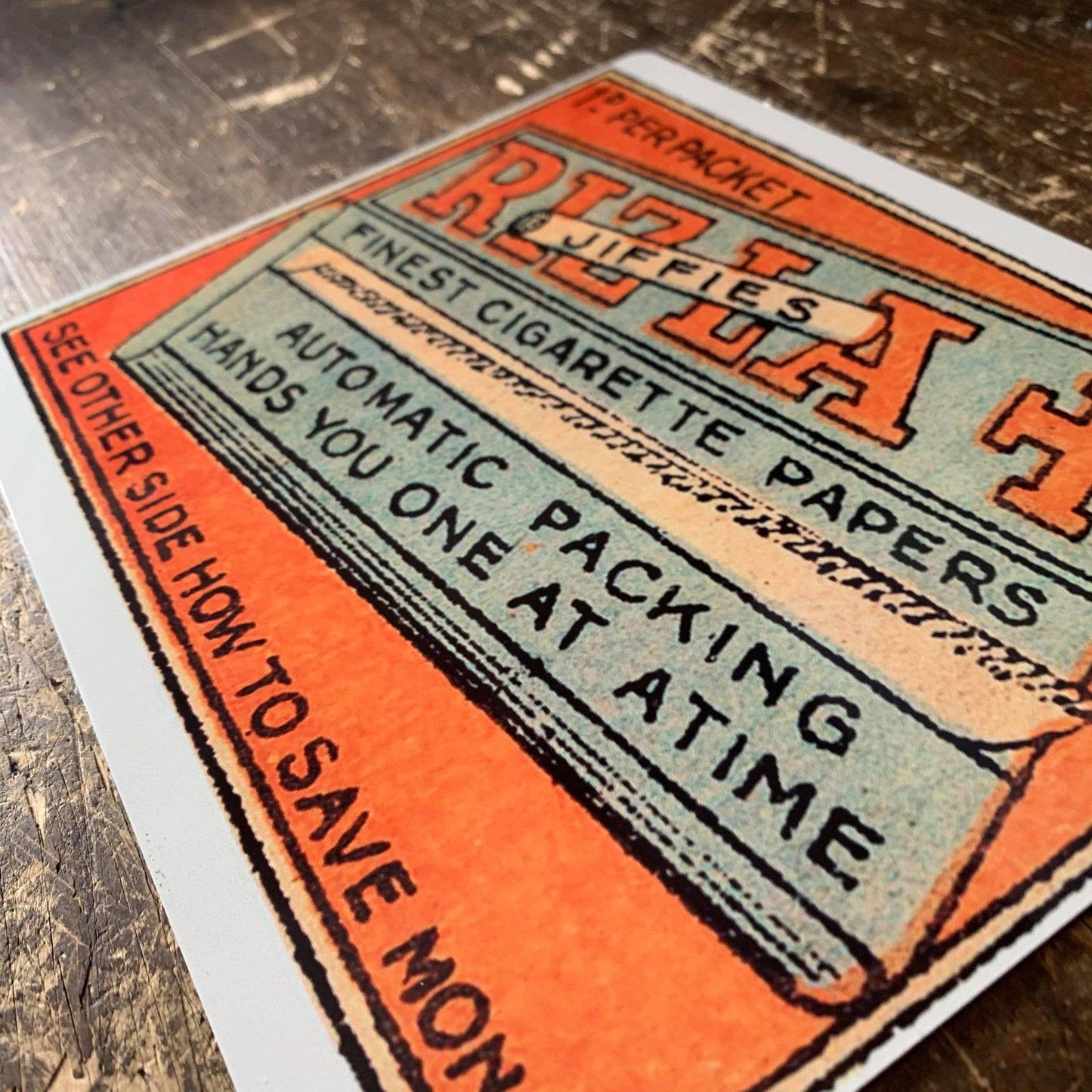 Rizla Jiffies Cigarette Papers Metal Advertising Wall Sign