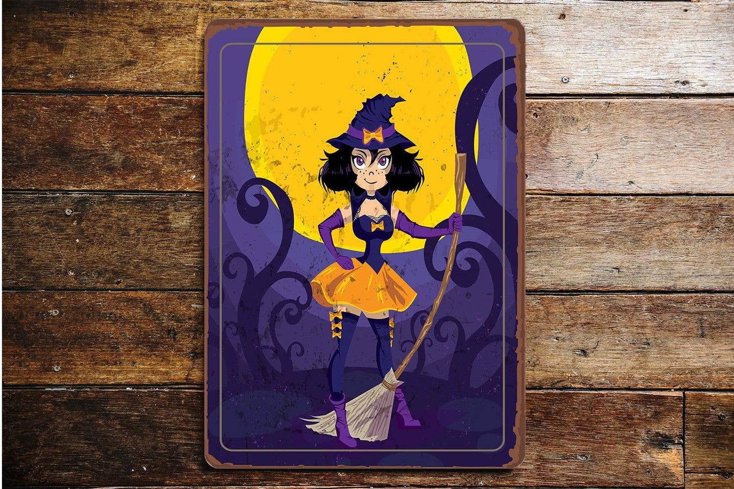 Halloween Witch | Metal Vintage Wall Sign