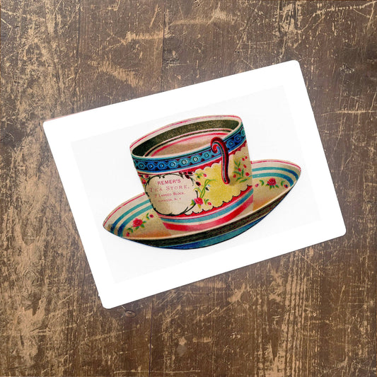 Vintage Tea cup | Metal Advertising Wall Sign