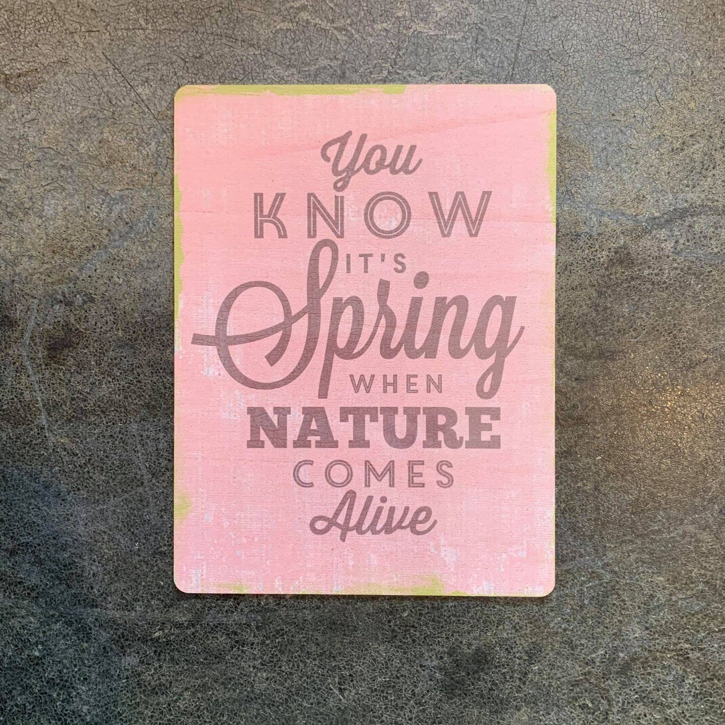 You Know It's Spring when Nature Comes Alive| Metal Sign