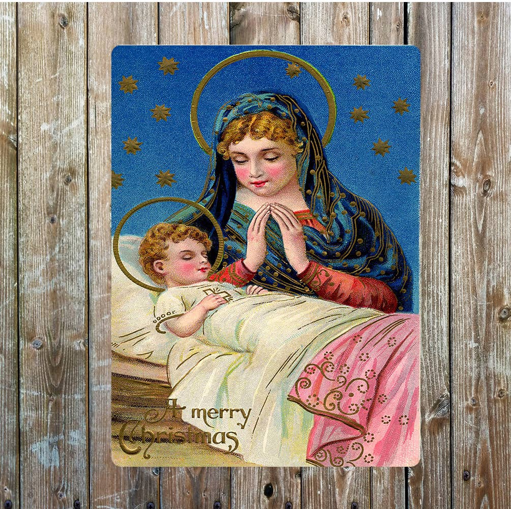 MarySaint ? Jesus' mother Christmas | Metal Sign Plaque