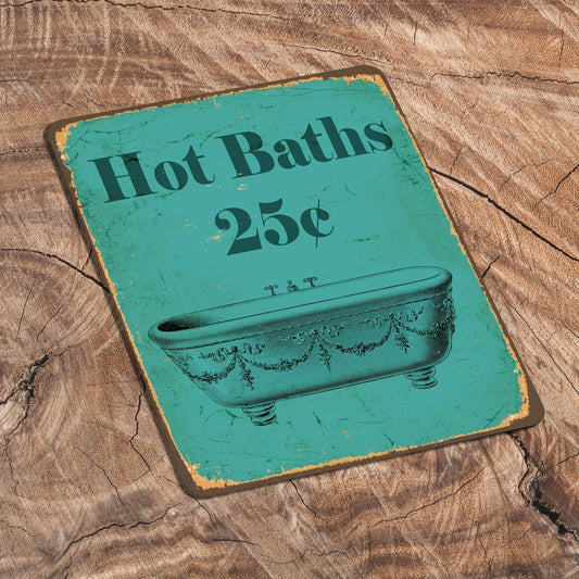Hot Bath Bathroom | Metal Humour Wall Sign