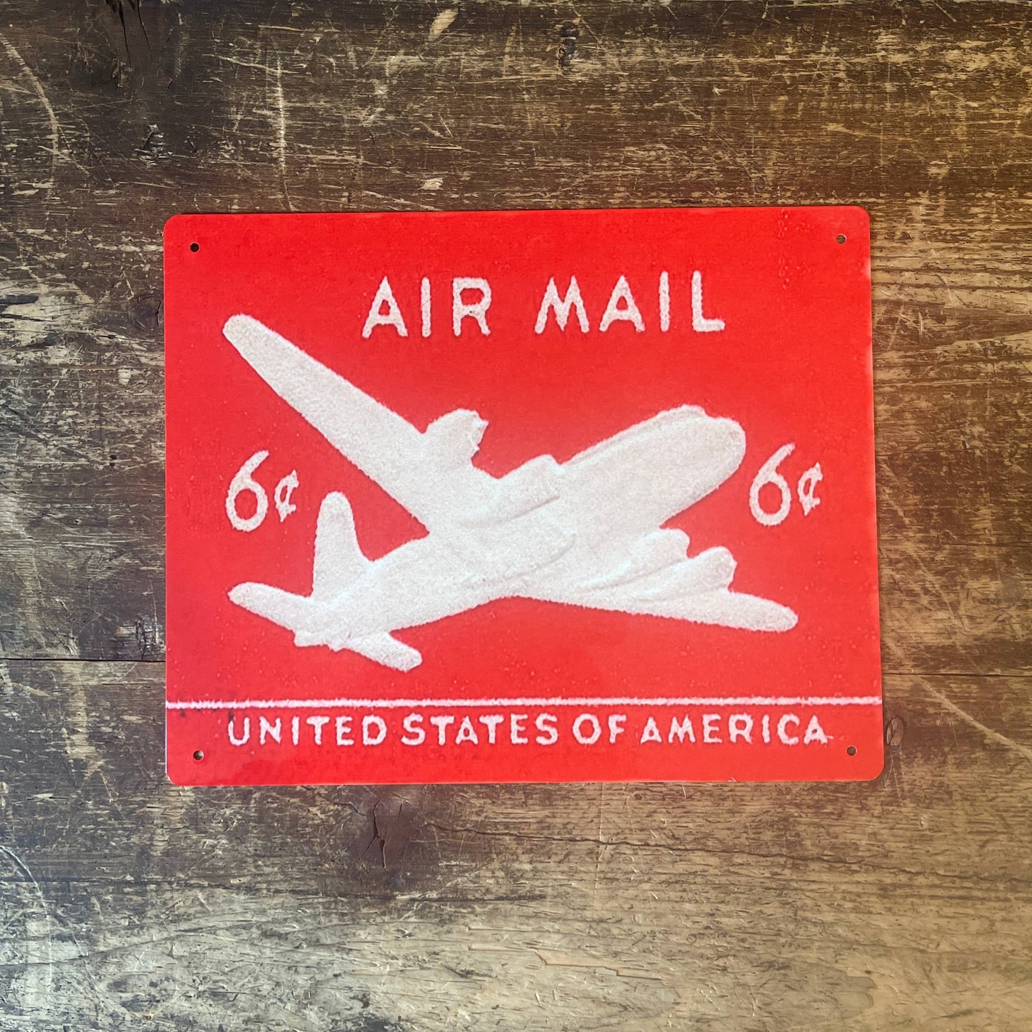 Air Mail Stamp USA | Metal Wall Sign