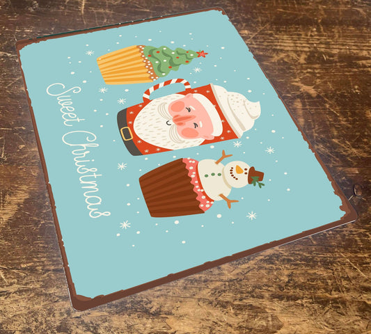 Christmas Drinks Illustrations | Metal Vintage Wall Sign