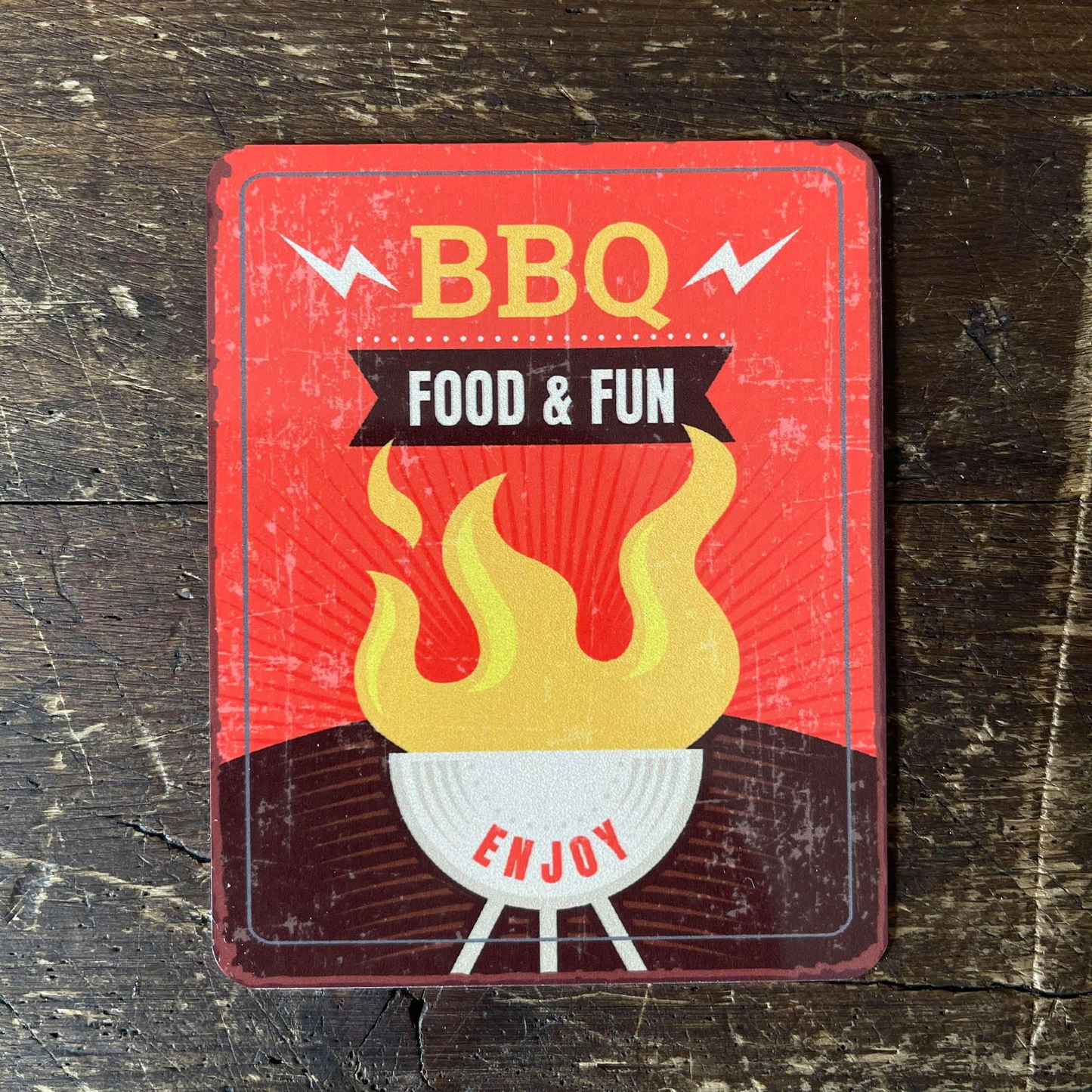 BBQ Food & Fun Enjoy | Metal Sign Plaque