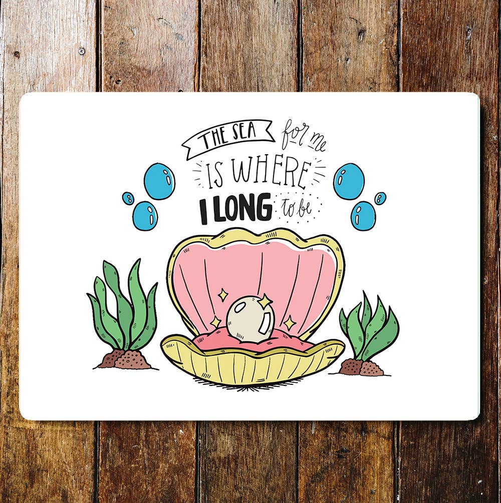 Love the sea Motivational art | Metal Sign Plaque