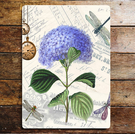 Vintage Hydrangea   Art | Metal Sign Plaque